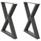 vidaXL Dining Table Legs 2 pcs Anthracite 80x(72-73.3) cm Steel