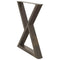 vidaXL Dining Table Legs 2 pcs Natural Steel 80x(72-73.3) cm Steel