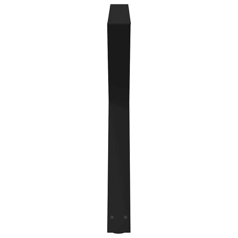 vidaXL Dining Table Legs 2 pcs Black 90x(72-73.3) cm Steel