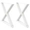 vidaXL Dining Table Legs 2 pcs White 90x(72-73.3) cm Steel