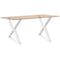 vidaXL Dining Table Legs 2 pcs White 90x(72-73.3) cm Steel