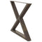 vidaXL Dining Table Legs 2 pcs Natural Steel 90x(72-73.3) cm Steel