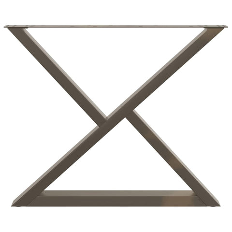 vidaXL Dining Table Legs 2 pcs Natural Steel 90x(72-73.3) cm Steel