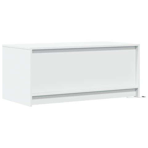 vidaXL Coffee Table with LED Lights White Engineered Wood