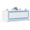 vidaXL Coffee Table with LED Lights White Engineered Wood