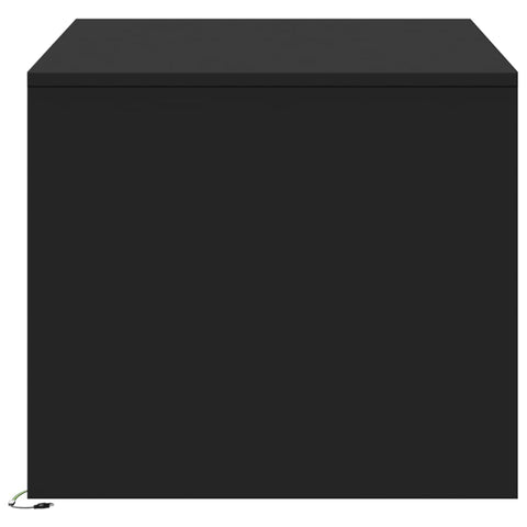 vidaXL Coffee Table with LED Lights Black Engineered Wood