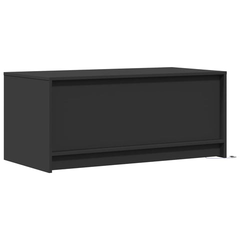 vidaXL Coffee Table with LED Lights Black Engineered Wood