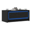 vidaXL Coffee Table with LED Lights Black Engineered Wood