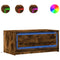 vidaXL Coffee Table with LED Lights Smoked Oak Engineered Wood