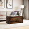 vidaXL Coffee Table with LED Lights Smoked Oak Engineered Wood