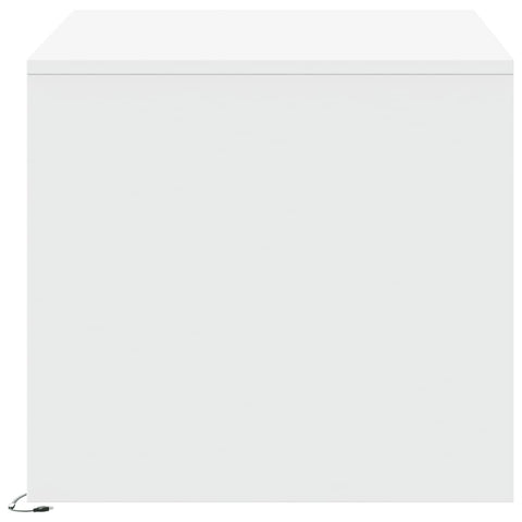 vidaXL Coffee Table with LED Lights White Engineered Wood