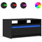 vidaXL Coffee Table with LED Lights Black Engineered Wood