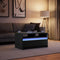 vidaXL Coffee Table with LED Lights Black Engineered Wood