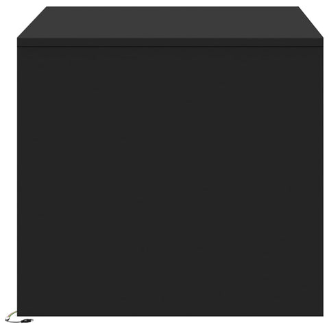 vidaXL Coffee Table with LED Lights Black Engineered Wood