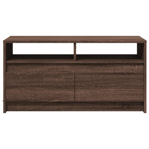 vidaXL Coffee Table with LED Lights Brown Oak Engineered Wood