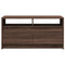 vidaXL Coffee Table with LED Lights Brown Oak Engineered Wood