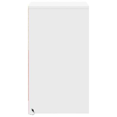 vidaXL Bedside Cabinet with LED Lights White Engineered Wood