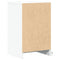 vidaXL Bedside Cabinet with LED Lights White Engineered Wood