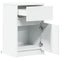vidaXL Bedside Cabinet with LED Lights White Engineered Wood