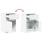 vidaXL Bedside Cabinet with LED Lights White Engineered Wood