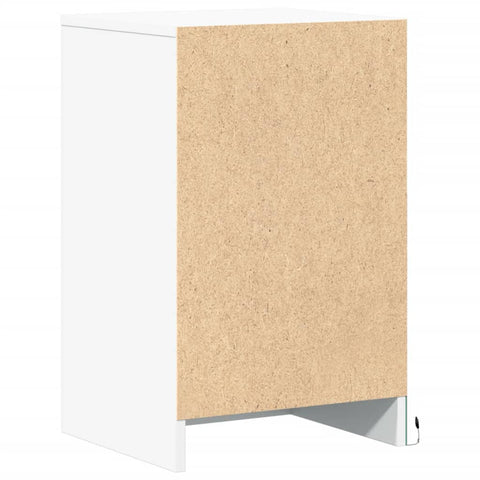 vidaXL Bedside Cabinets with LED Lights 2 pcs White Engineered Wood