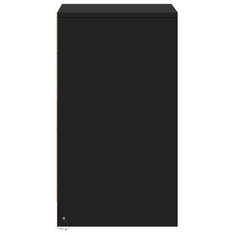 vidaXL Bedside Cabinet with LED Lights Black Engineered Wood