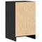 vidaXL Bedside Cabinet with LED Lights Black Engineered Wood