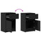 vidaXL Bedside Cabinet with LED Lights Black Engineered Wood