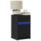 vidaXL Bedside Cabinet with LED Lights Black Engineered Wood