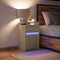 vidaXL Bedside Cabinet with LED Lights Sonoma Oak Engineered Wood