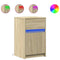 vidaXL Bedside Cabinets with LED Lights 2 pcs Sonoma Oak Engineered Wood