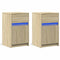 vidaXL Bedside Cabinets with LED Lights 2 pcs Sonoma Oak Engineered Wood