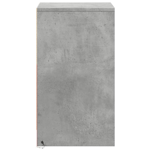 vidaXL Bedside Cabinets with LED Lights 2 pcs Concrete Grey Engineered Wood
