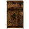 vidaXL Bedside Cabinet with LED Lights Smoked Oak Engineered Wood