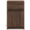 vidaXL Bedside Cabinet with LED Lights Brown Oak Engineered Wood
