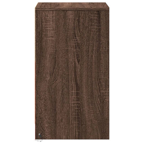 vidaXL Bedside Cabinets with LED Lights 2 pcs Brown Oak Engineered Wood