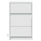 vidaXL Bedside Cabinet with LED Lights White Engineered Wood