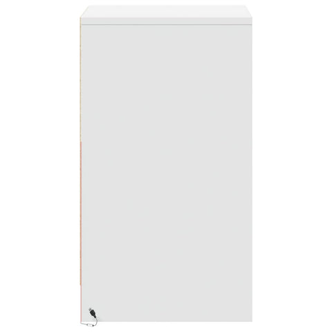 vidaXL Bedside Cabinet with LED Lights White Engineered Wood