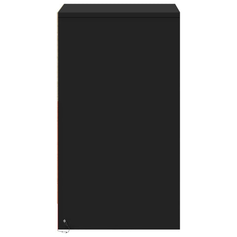 vidaXL Bedside Cabinet with LED Lights Black Engineered Wood