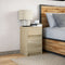 vidaXL Bedside Cabinet with LED Lights Sonoma Oak Engineered Wood