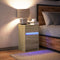 vidaXL Bedside Cabinet with LED Lights Sonoma Oak Engineered Wood