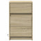 vidaXL Bedside Cabinet with LED Lights Sonoma Oak Engineered Wood