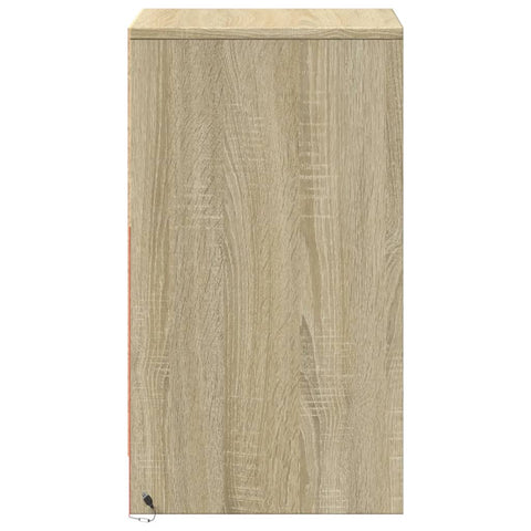 vidaXL Bedside Cabinet with LED Lights Sonoma Oak Engineered Wood