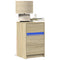 vidaXL Bedside Cabinet with LED Lights Sonoma Oak Engineered Wood