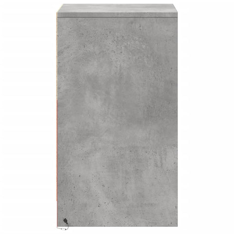 vidaXL Bedside Cabinet with LED Lights Concrete Grey Engineered Wood