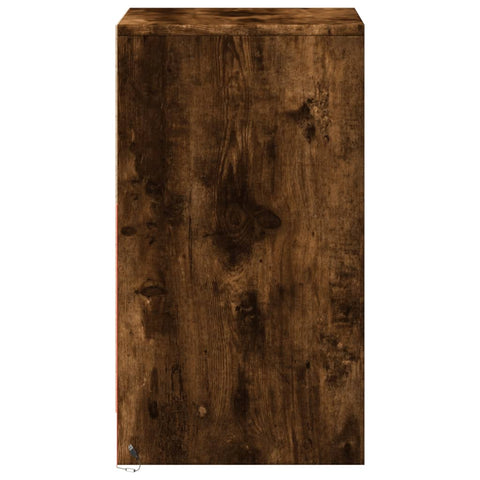 vidaXL Bedside Cabinet with LED Lights Smoked Oak Engineered Wood