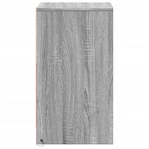 vidaXL Bedside Cabinet with LED Lights Grey Sonoma Engineered Wood