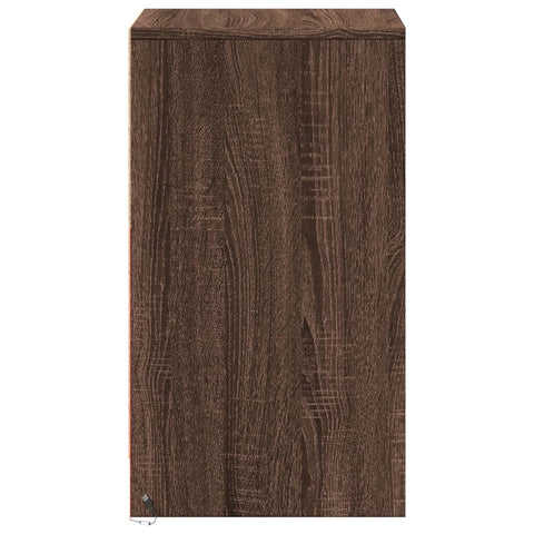 vidaXL Bedside Cabinet with LED Lights Brown Oak Engineered Wood