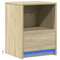 vidaXL Bedside Cabinet with LED Lights Sonoma Oak Engineered Wood