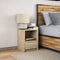 vidaXL Bedside Cabinet with LED Lights Sonoma Oak Engineered Wood